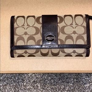 Coach monogram signature wallet
